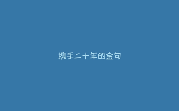 携手二十年的金句